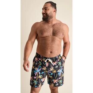 Chubbies NWT Men’s 7” Inseam Black Light Nights Beach Swim Shorts size Large